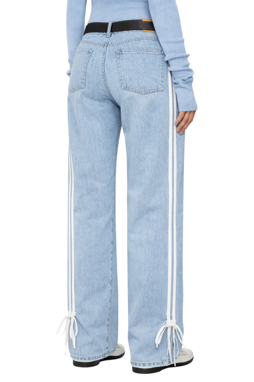 Side Striped Loose Fit Jeans