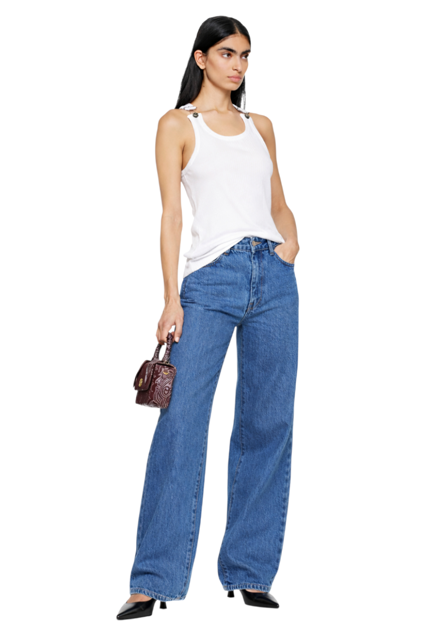 Wide Leg Jeans with Pockets
