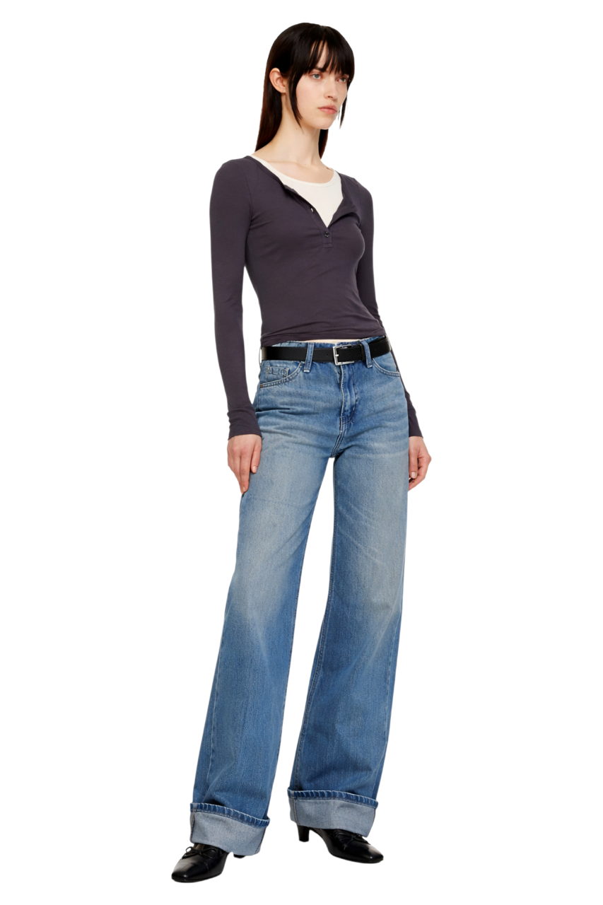 Washed Wide Leg Jeans