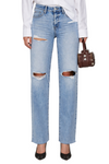 Distressed Straight Leg Jeans