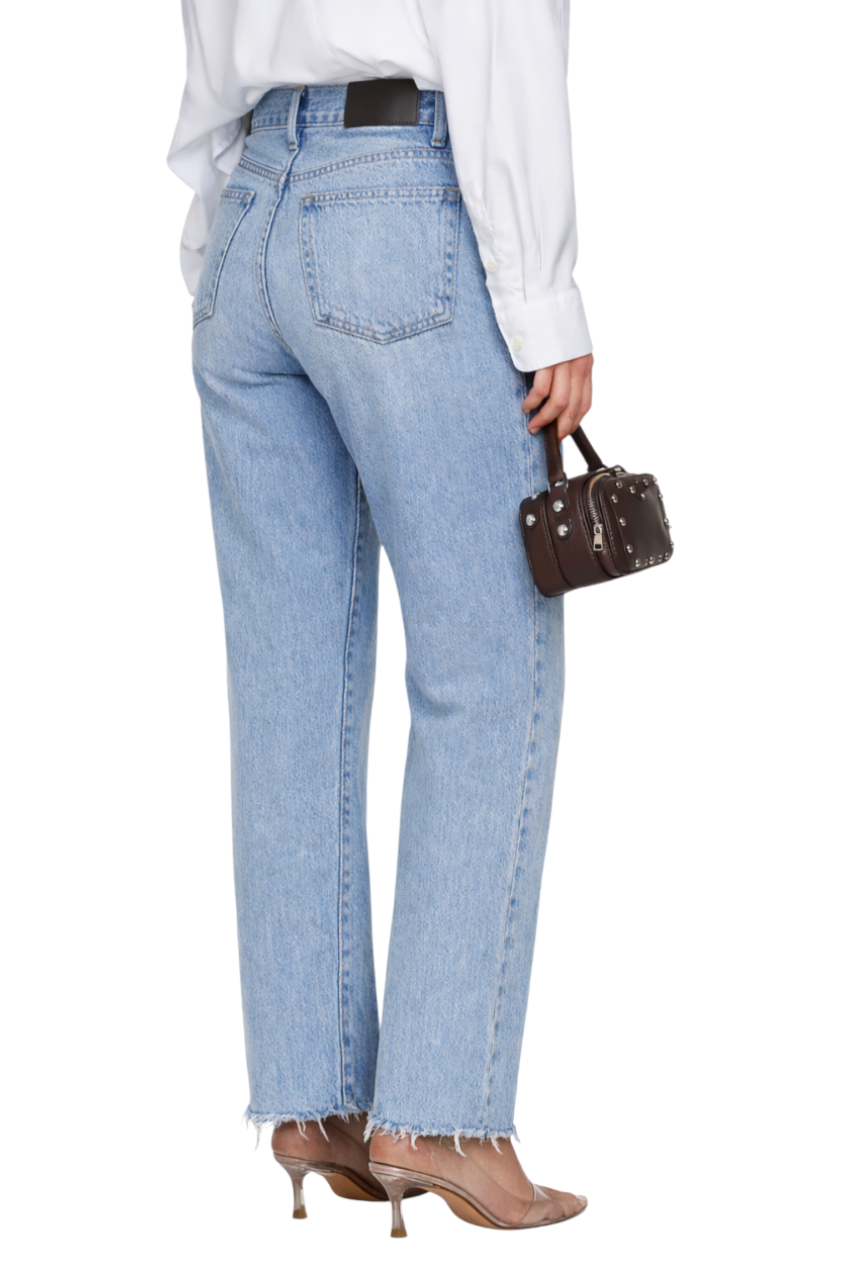 Distressed Straight Leg Jeans