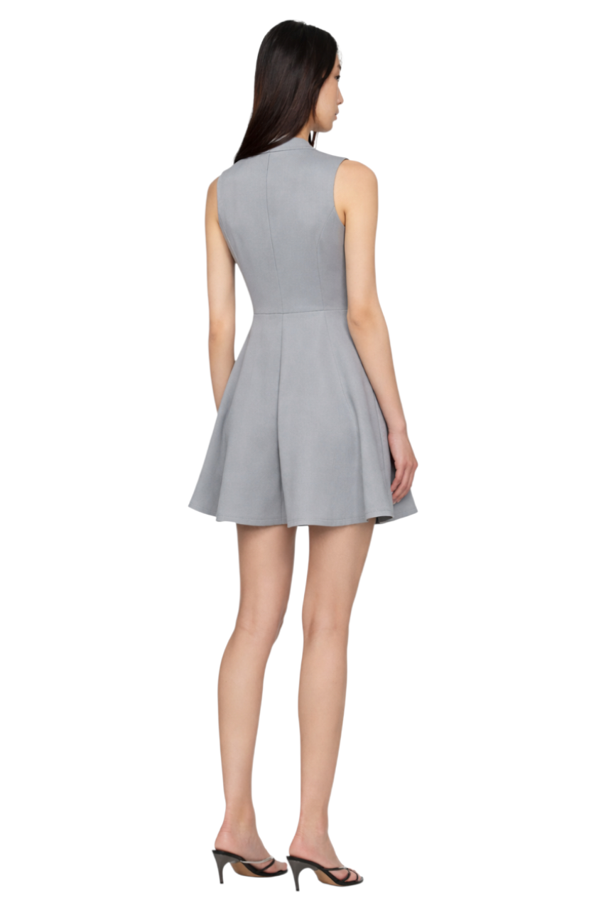 Sleeveless Double-Breasted Mini Dress