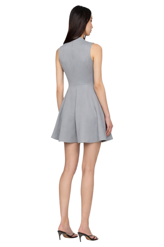 Sleeveless Double-Breasted Mini Dress