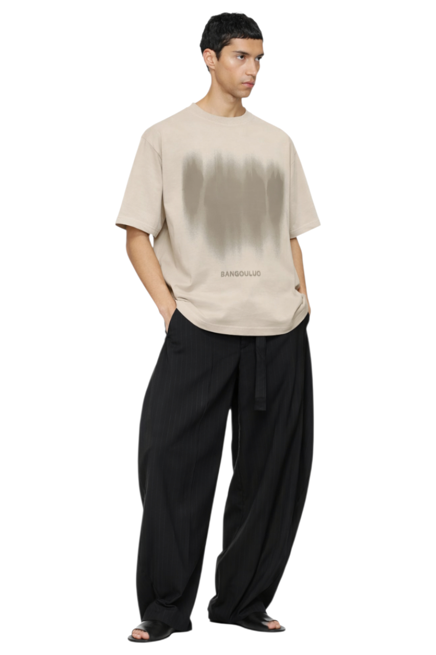Men's Round Neck Short Sleeve Oversized T-Shirt