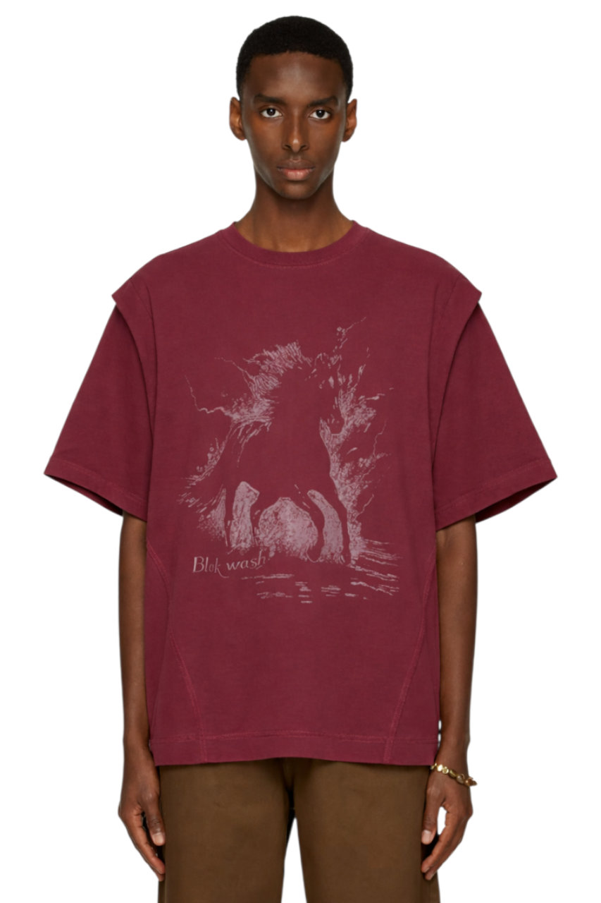Men's Wash Graphic Round Neck T-Shirt