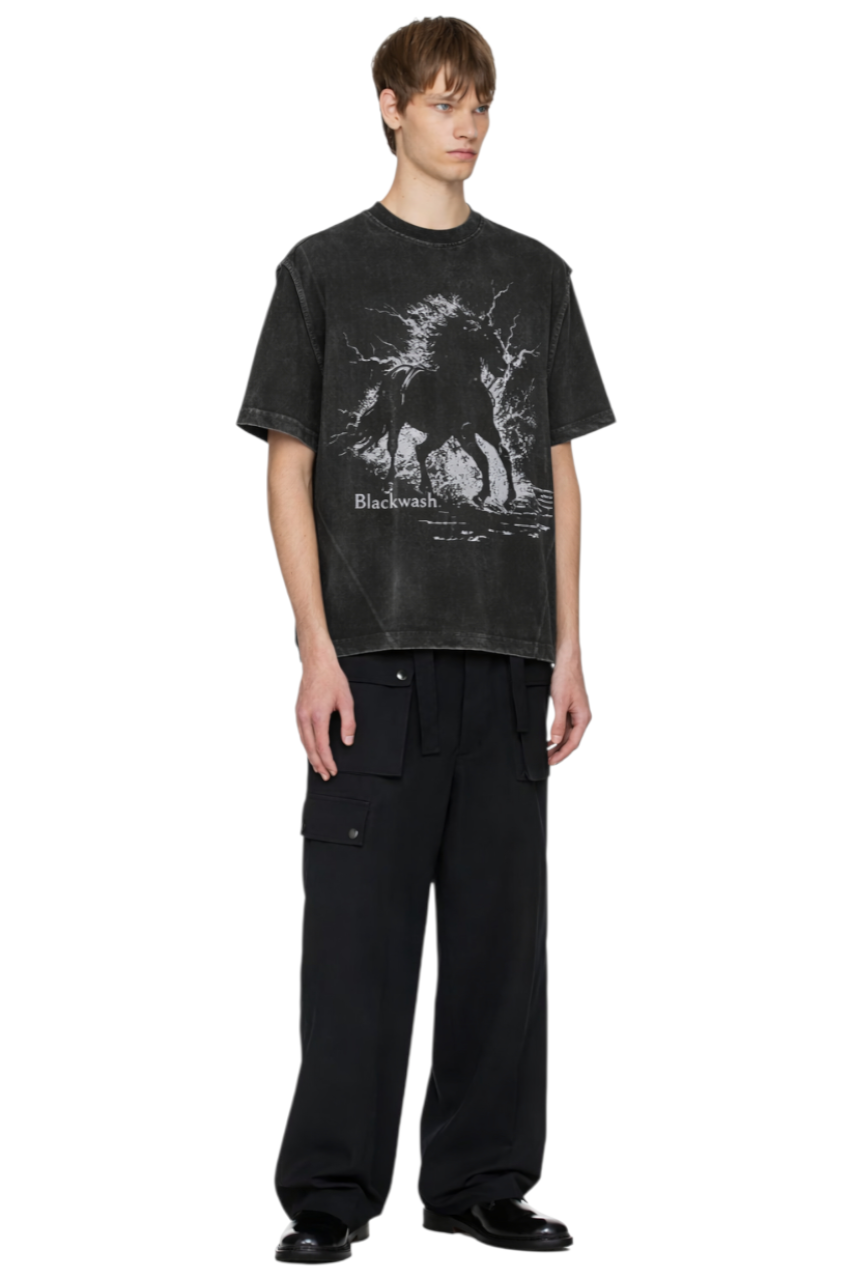 Men's Wash Graphic Round Neck T-Shirt