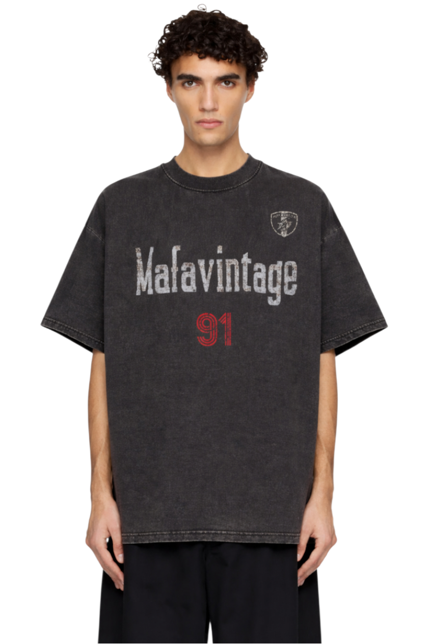 Men's Oversized Letter Graphic T-Shirt