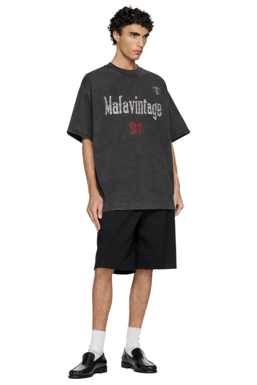 Men's Oversized Letter Graphic T-Shirt