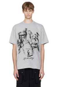 Men's Horse Graphic Oversized T-Shirt