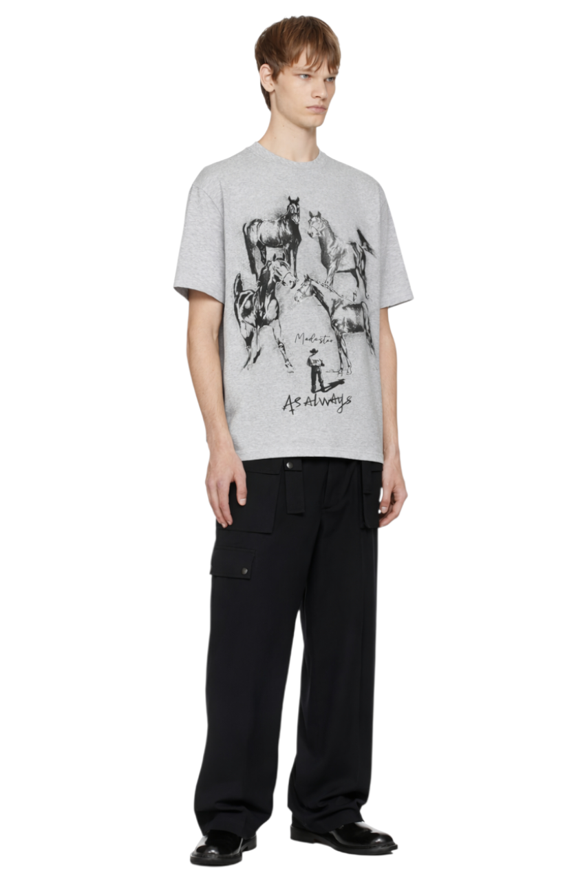 Men's Horse Graphic Oversized T-Shirt