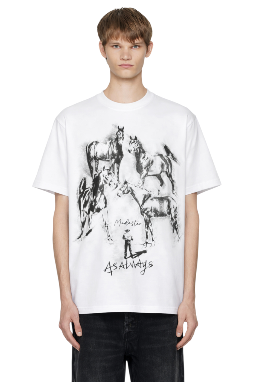 Men's Horse Graphic Oversized T-Shirt
