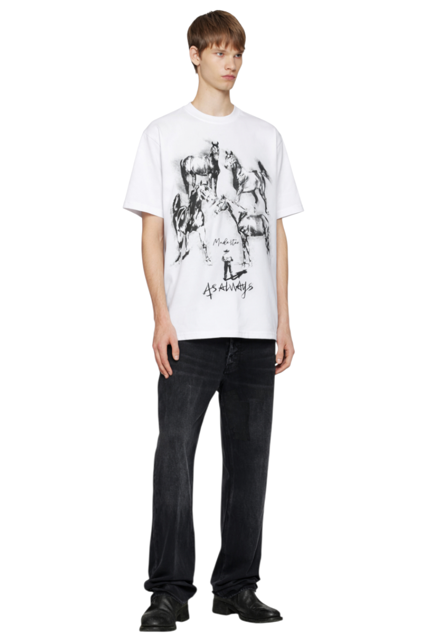 Men's Horse Graphic Oversized T-Shirt