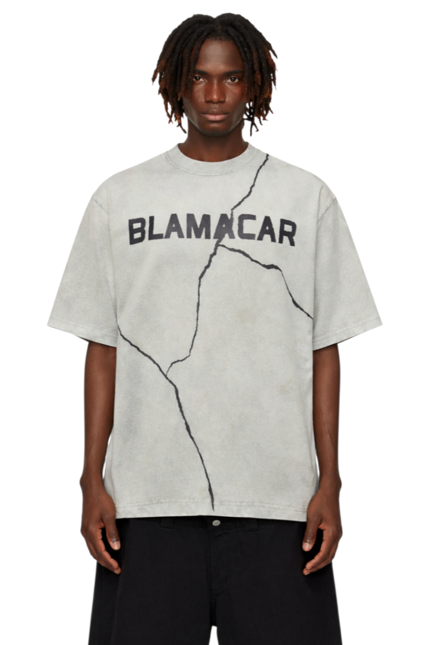Men's Letter Round Neck Short Sleeve T-Shirt