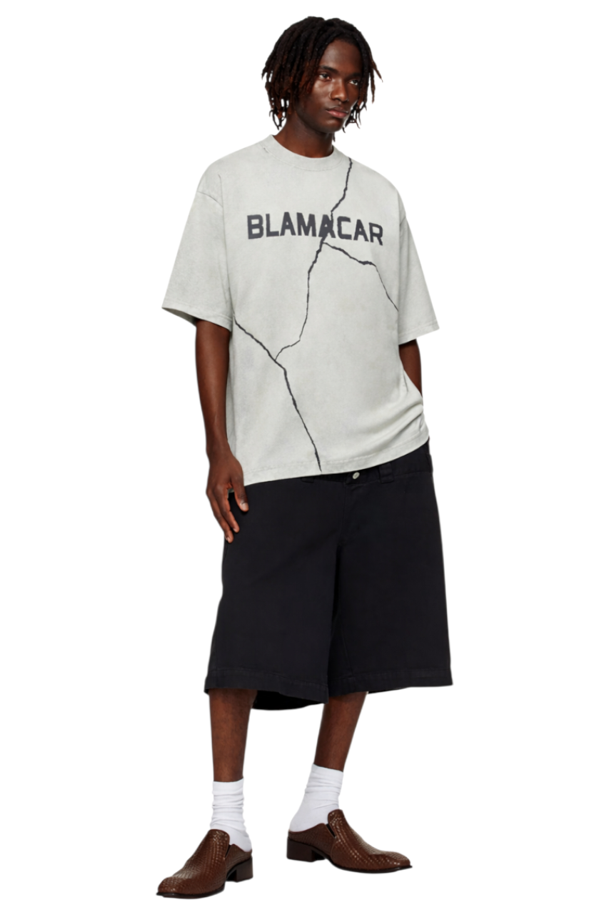 Men's Letter Round Neck Short Sleeve T-Shirt