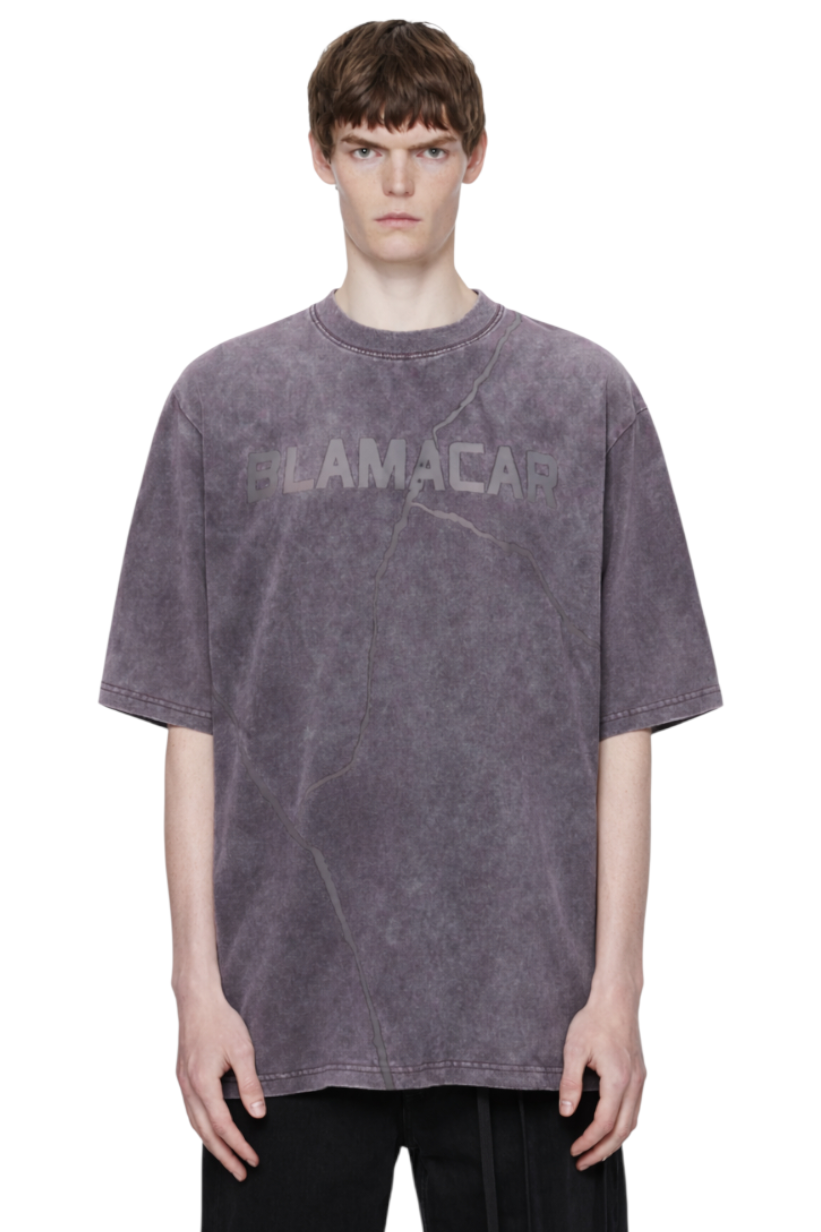 Men's Letter Round Neck Short Sleeve T-Shirt