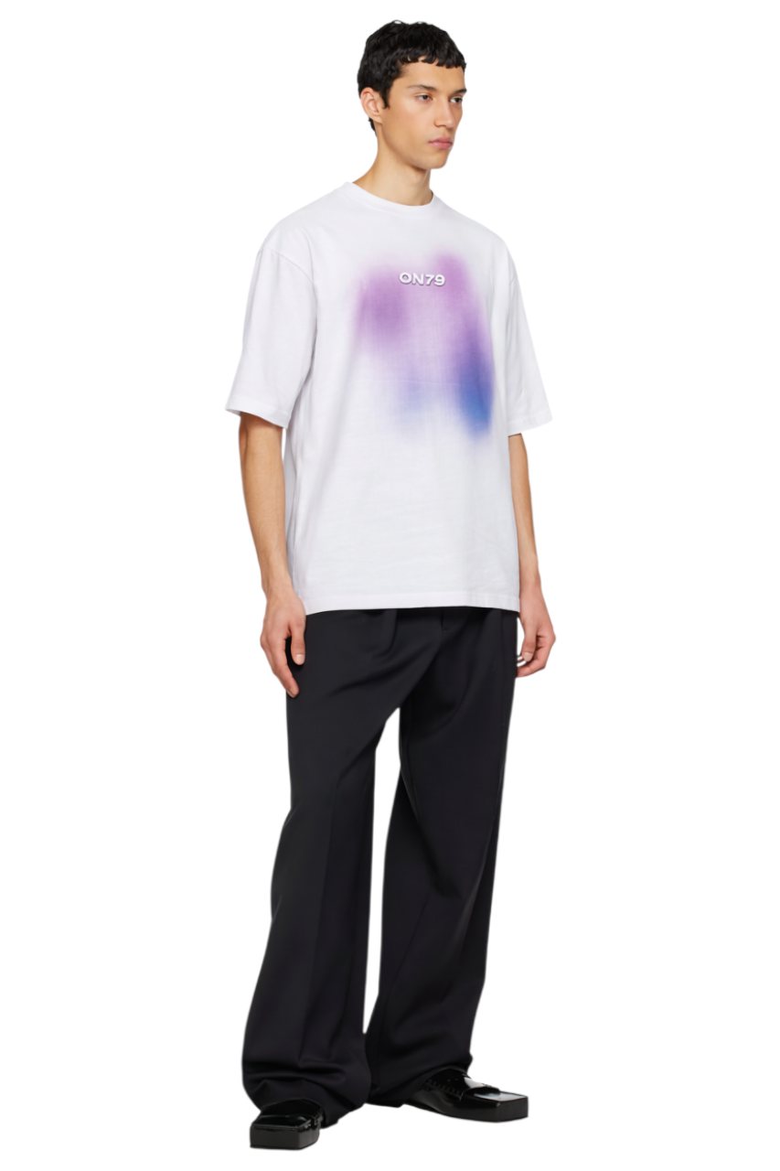 Men's Contrast Round Neck Short Sleeve T-Shirt