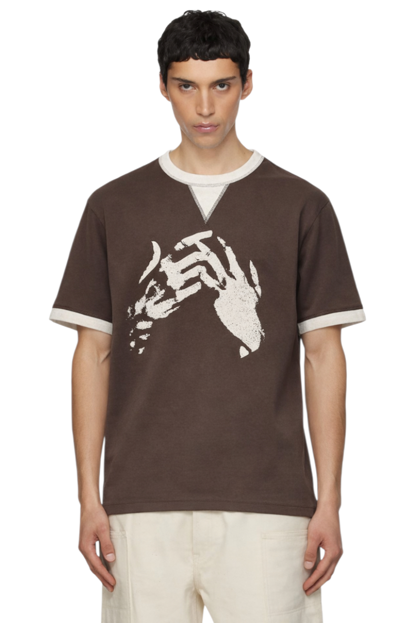 Men's Two-Tone Short Sleeve Graphic T-Shirt