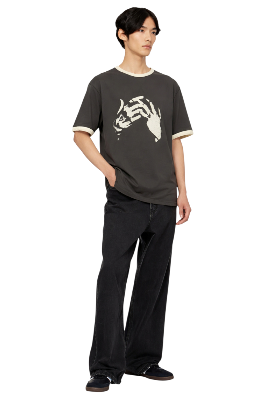 Men's Two-Tone Short Sleeve Graphic T-Shirt