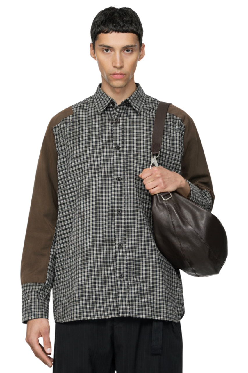 Men's Plaid Button-Down Long Sleeve Shirt