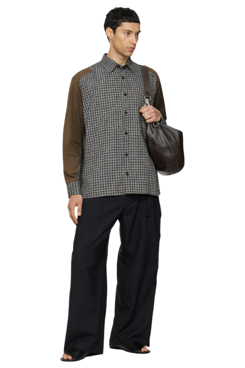 Men's Plaid Button-Down Long Sleeve Shirt