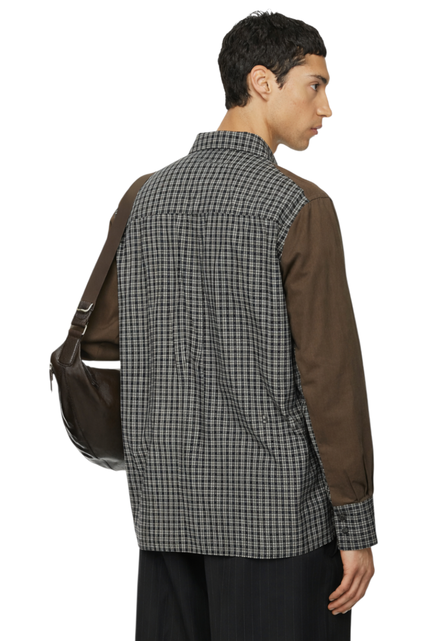 Men's Plaid Button-Down Long Sleeve Shirt