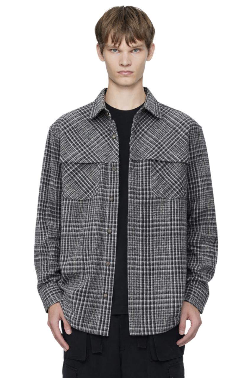 Men's Plaid Button Up Long Sleeve Shirt