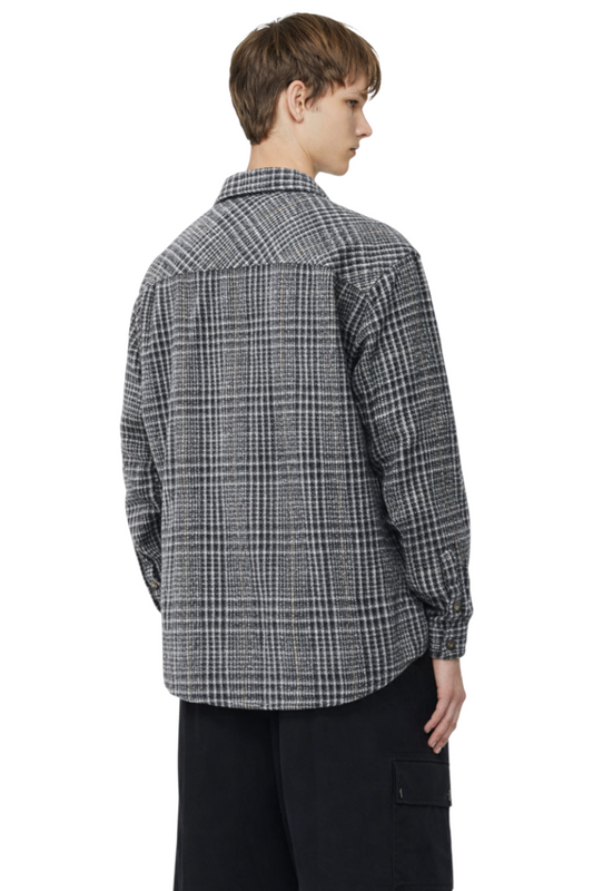 Men's Plaid Button Up Long Sleeve Shirt