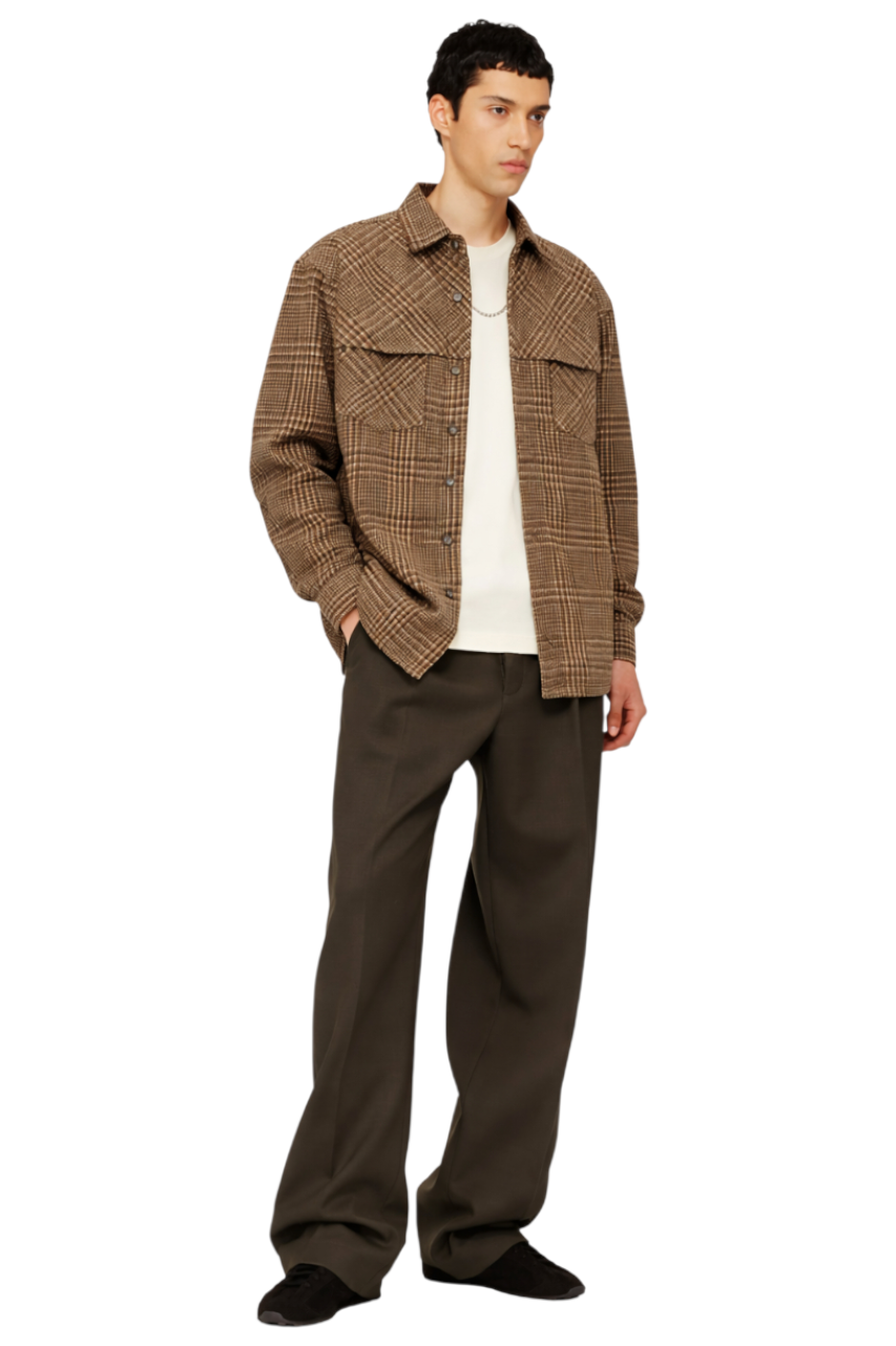 Men's Plaid Button Up Long Sleeve Shirt