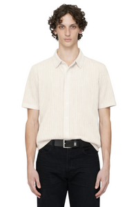 Men's Oversized Short Sleeve Textured Shirt
