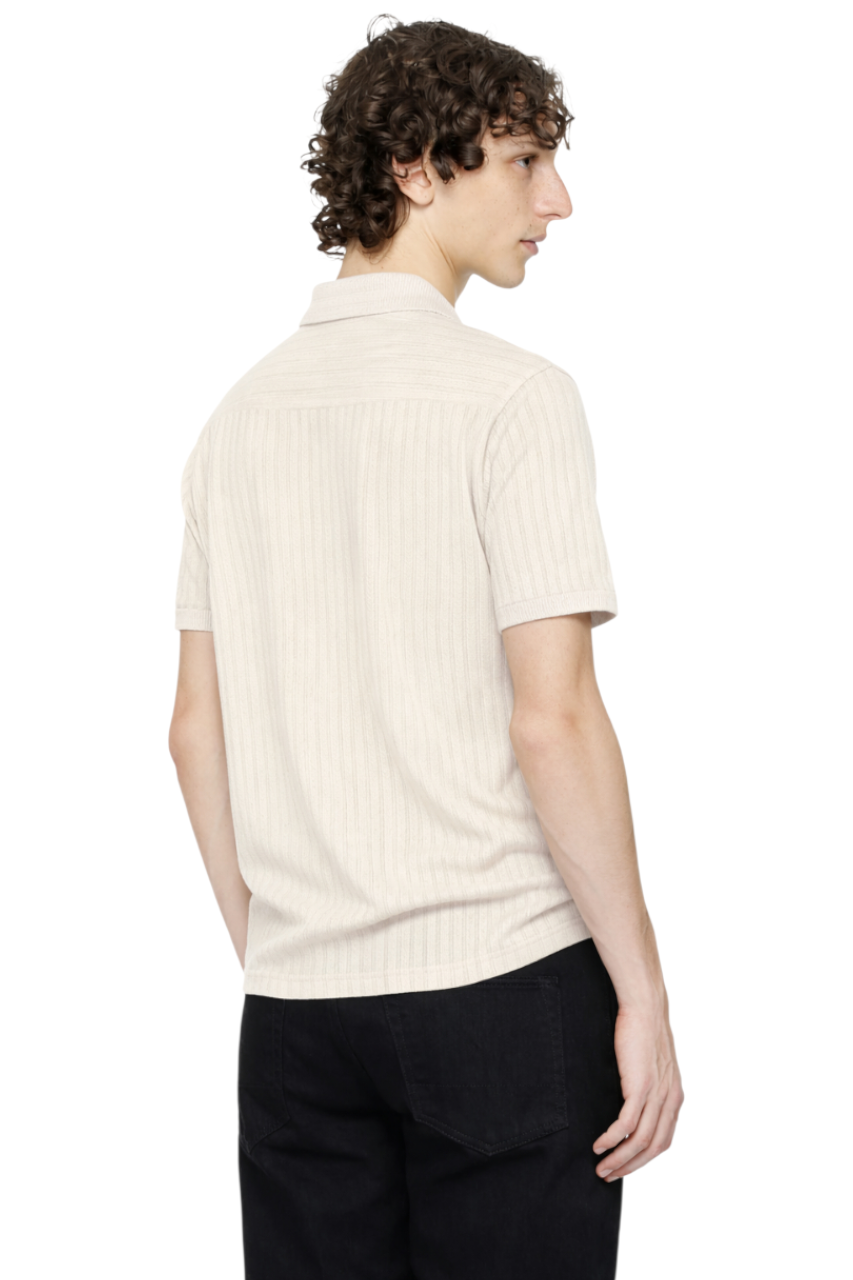 Men's Oversized Short Sleeve Textured Shirt
