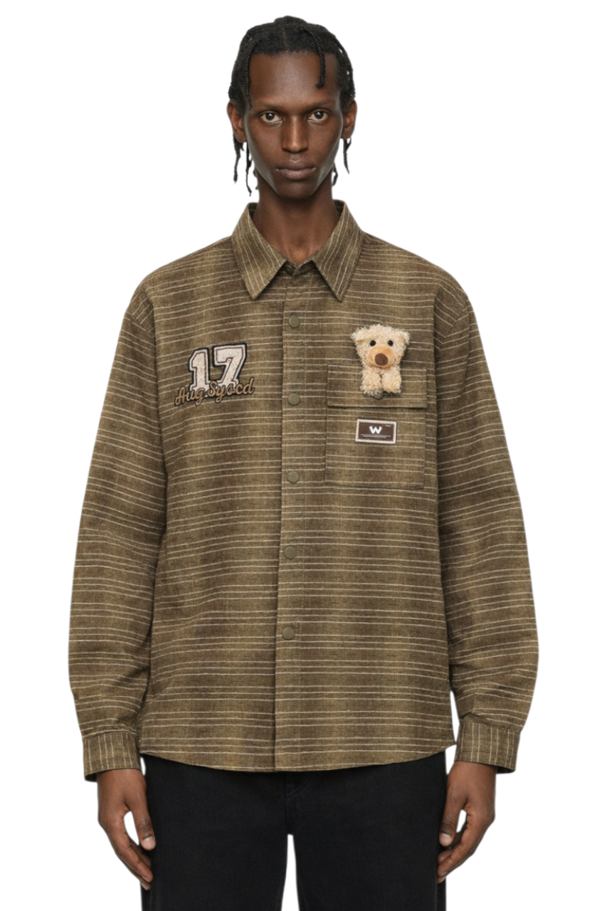 Men's Oversized Button Up Long Sleeve Shirt