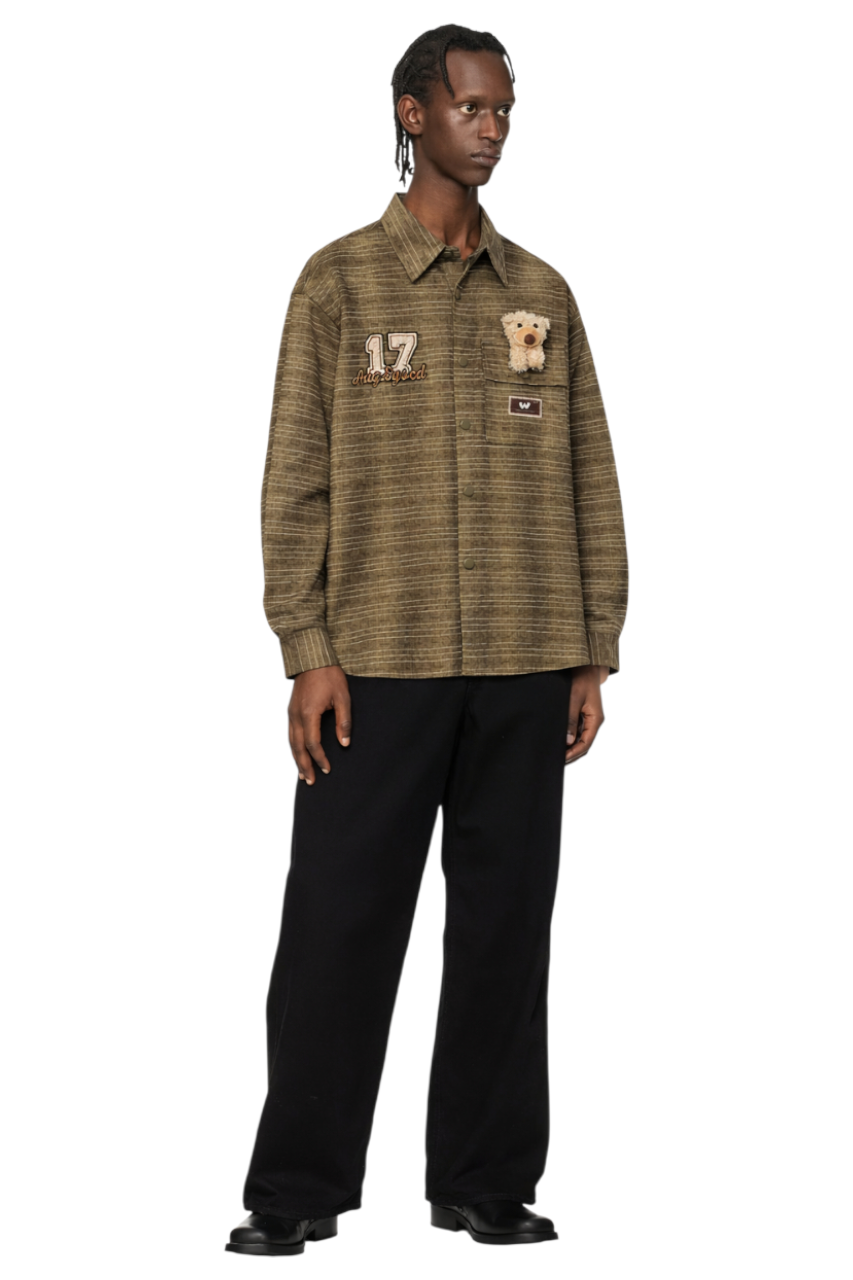 Men's Oversized Button Up Long Sleeve Shirt