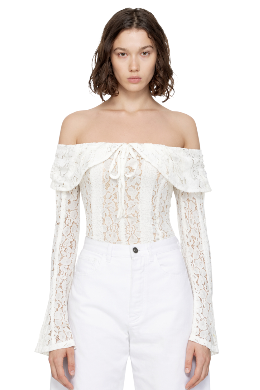 Off-Shoulder Lace Blouse