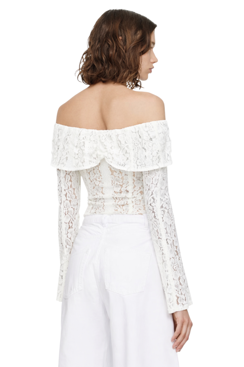 Off-Shoulder Lace Blouse