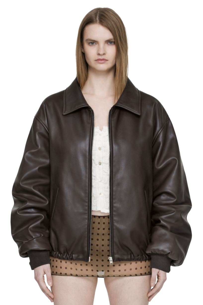 Zip Up Dropped Shoulder Jacket