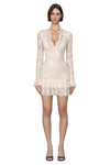 Lace Ruffle Hem Mini Dress