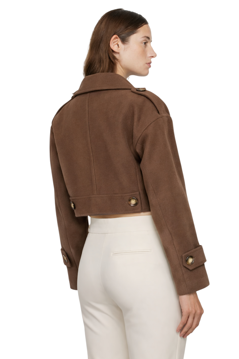 Double-Breasted Cropped Outerwear