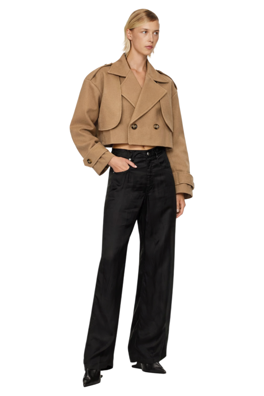 Double-Breasted Cropped Outerwear