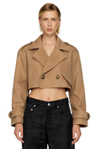 Double-Breasted Cropped Outerwear