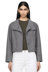 Wool Blend Long Sleeve Outerwear