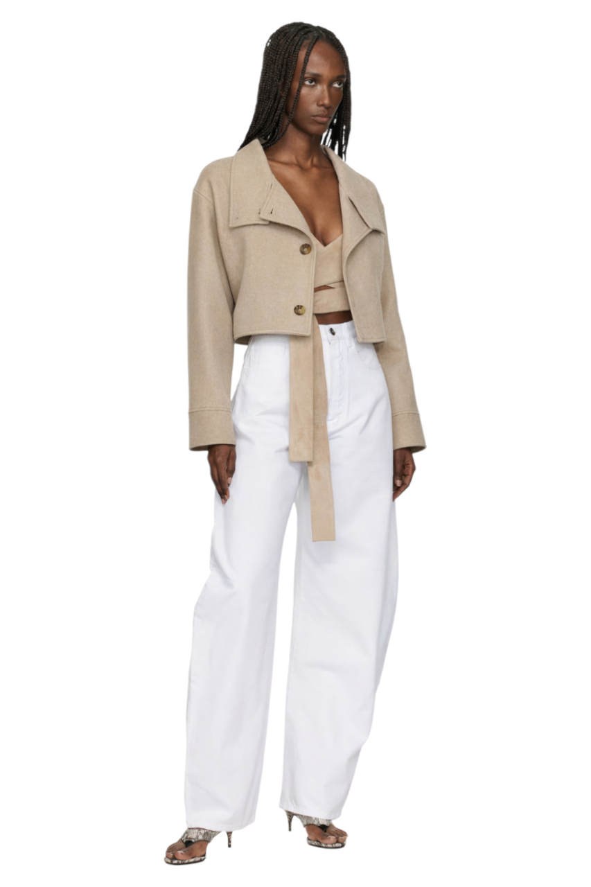 Wool Blend Long Sleeve Outerwear