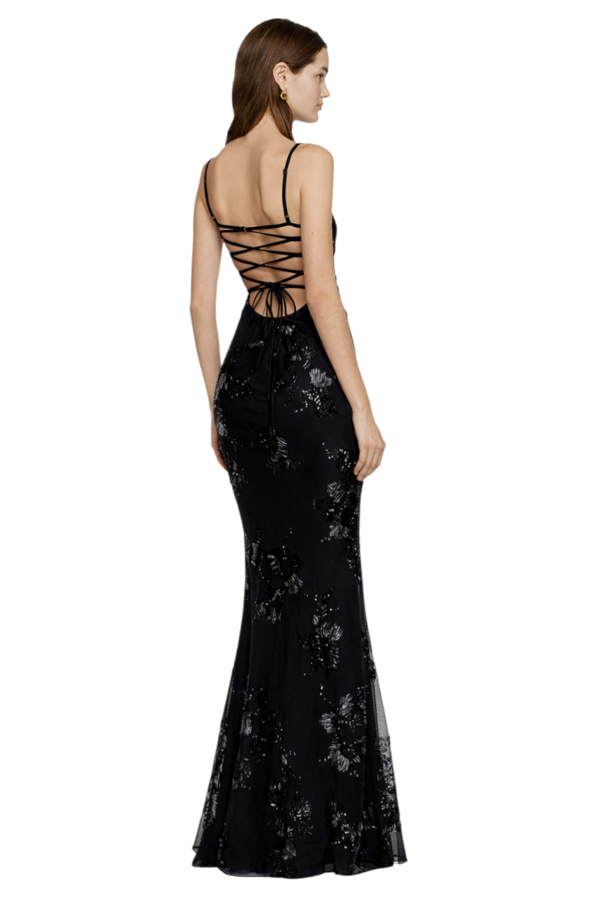 Heart Neck Spaghetti Strap Maxi Dress