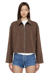 Zip-Up Dropped Shoulder Jacket