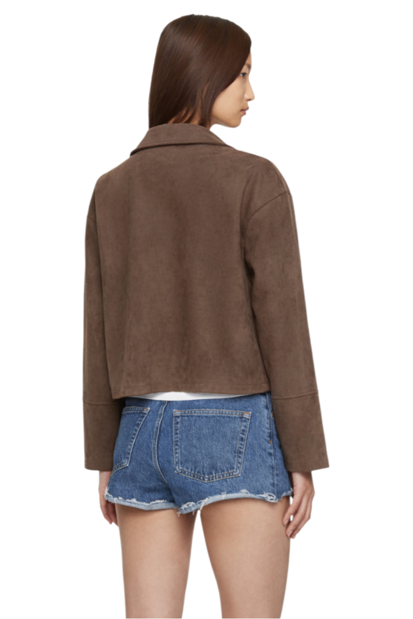 Zip-Up Dropped Shoulder Jacket