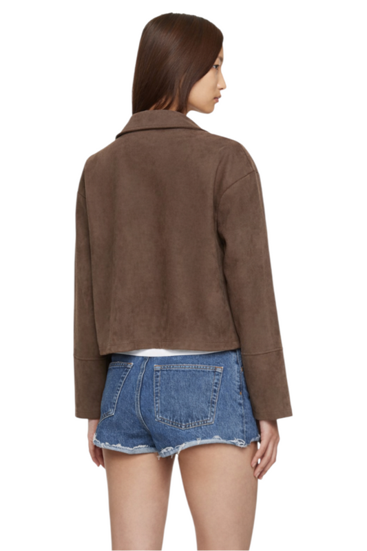 Zip-Up Dropped Shoulder Jacket