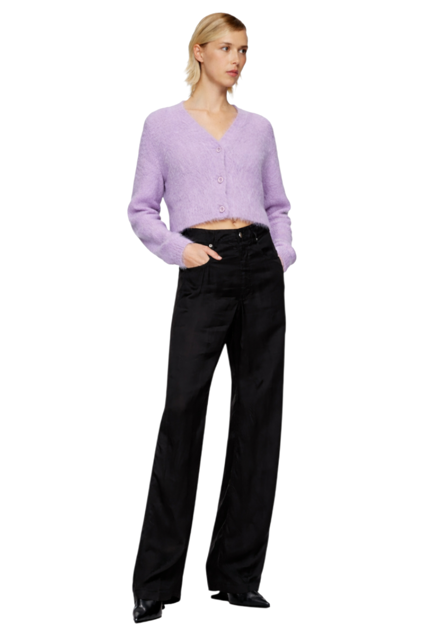 Fluffy Knit Cropped Cardigan