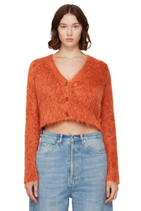 Fluffy Knit Cropped Cardigan
