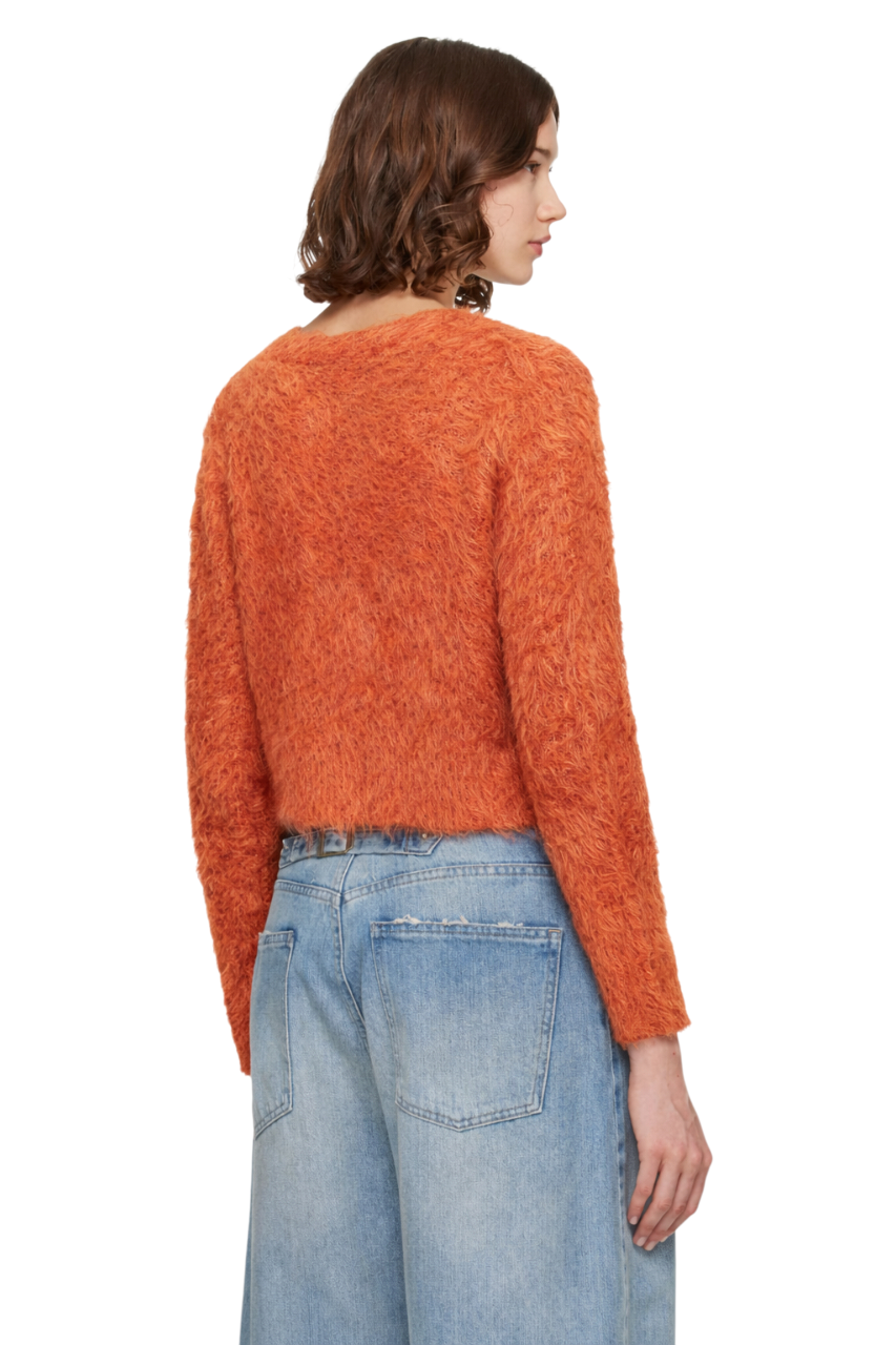 Fluffy Knit Cropped Cardigan