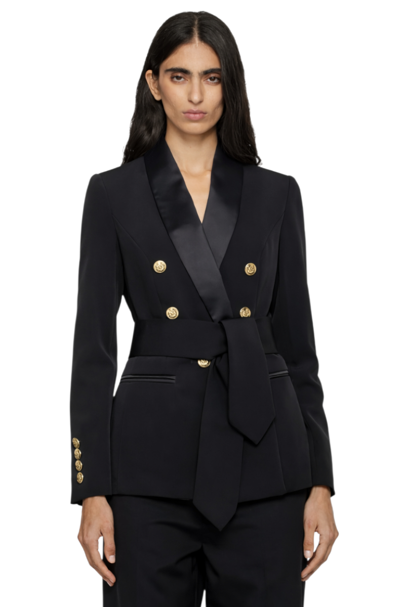 Double-Breasted Slim Fit Blazer